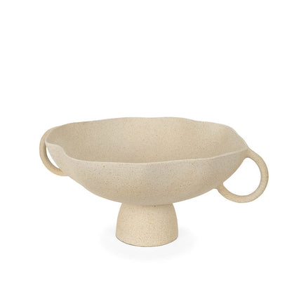 Mercana - Radka Beige Textured Large Metal Decorative Bowl - 70722 view 1