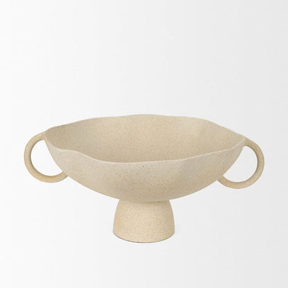 Mercana - Radka Beige Textured Large Metal Decorative Bowl - 70722 view 2