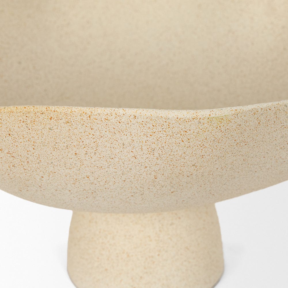 Mercana - Radka Beige Textured Large Metal Decorative Bowl - 70722 view 5