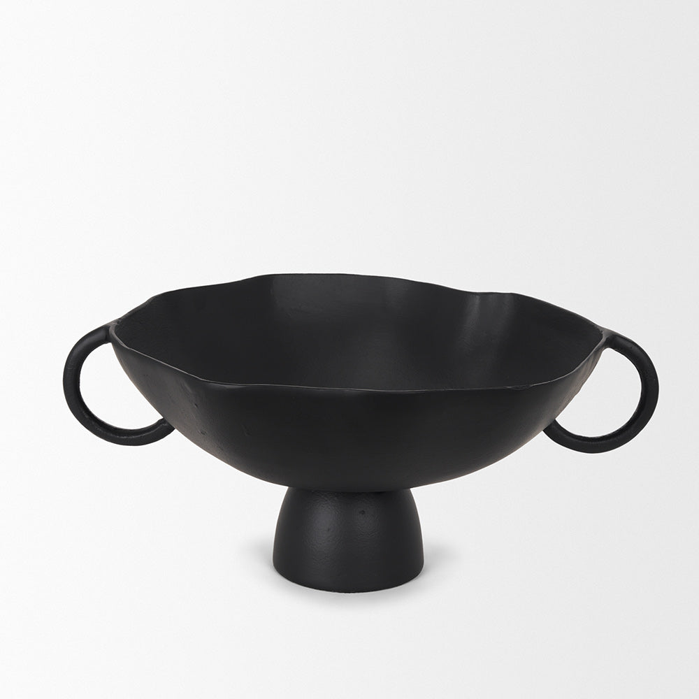 Mercana - Radka Large Matte Black Metal Decorative Bowl - 70724 view 2