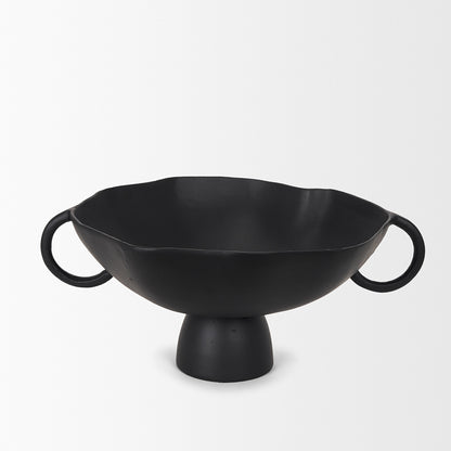 Mercana - Radka Large Matte Black Metal Decorative Bowl - 70724 view 2