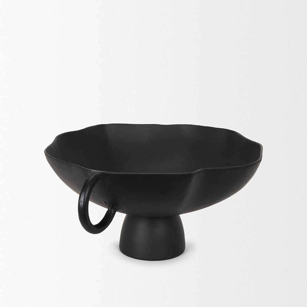 Mercana - Radka Large Matte Black Metal Decorative Bowl - 70724 view 4