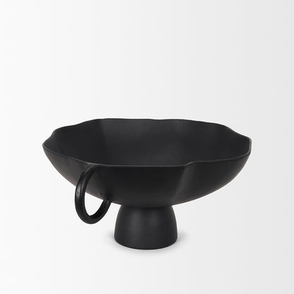 Mercana - Radka Large Matte Black Metal Decorative Bowl - 70724 view 4