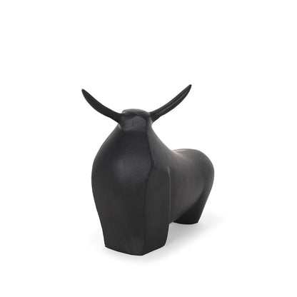 Mercana - Radu Large Matte Black Metal Bull Decorative Object - 70720 view 1