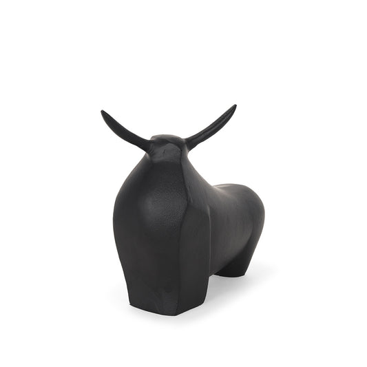 Mercana - Radu Large Matte Black Metal Bull Decorative Object - 70720 view 1