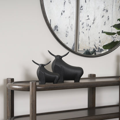 Mercana - Radu Large Matte Black Metal Bull Decorative Object - 70720 view 9