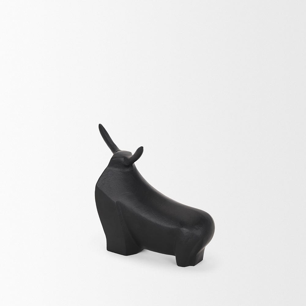 Mercana - Radu Small Matte Black Metal Bull Decorative Object - 70719 view 3