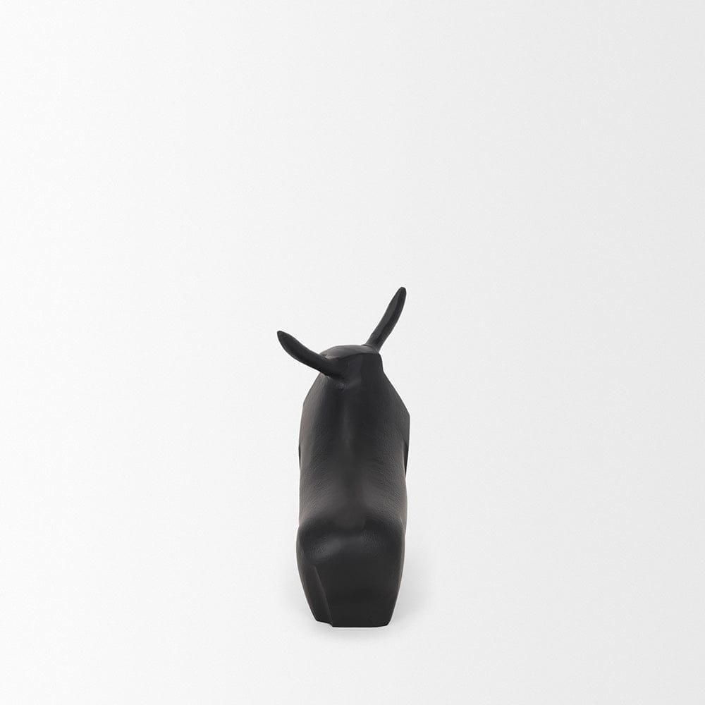Mercana - Radu Small Matte Black Metal Bull Decorative Object - 70719 view 4