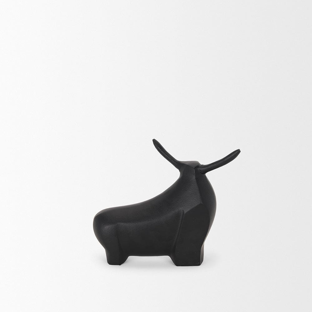 Mercana - Radu Small Matte Black Metal Bull Decorative Object - 70719 view 5