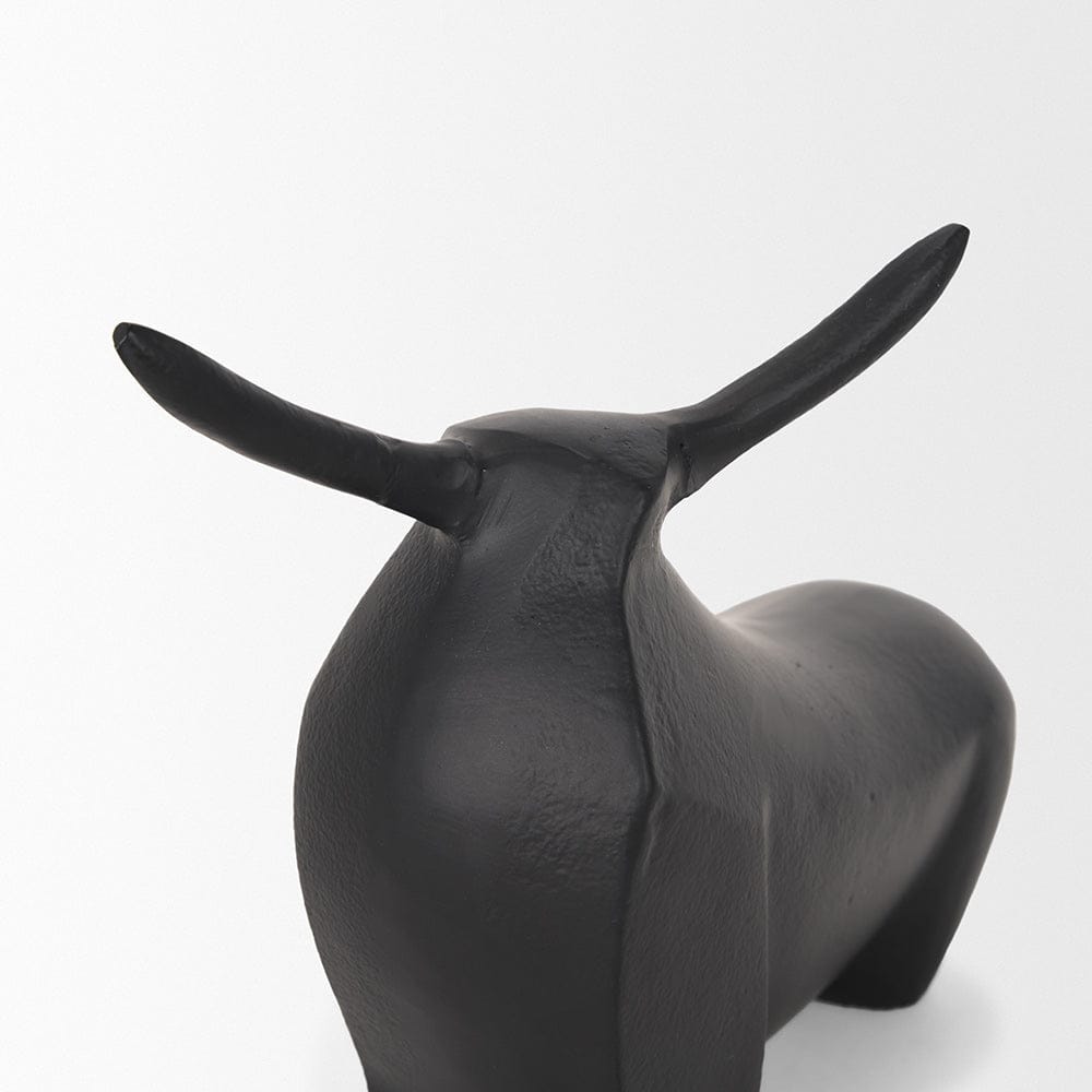 Mercana - Radu Small Matte Black Metal Bull Decorative Object - 70719 view 6