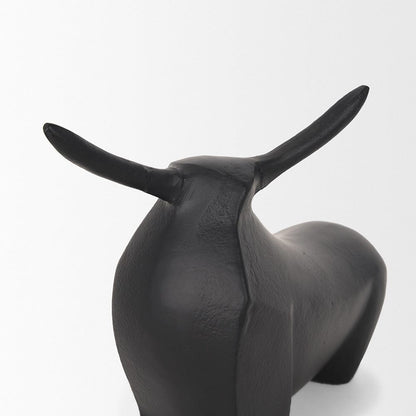 Mercana - Radu Small Matte Black Metal Bull Decorative Object - 70719 view 6