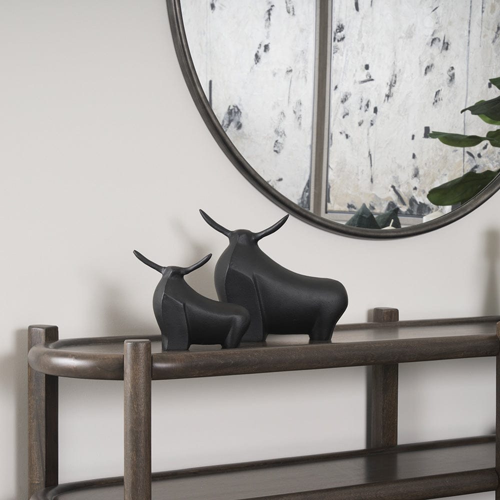 Mercana - Radu Small Matte Black Metal Bull Decorative Object - 70719 view 9