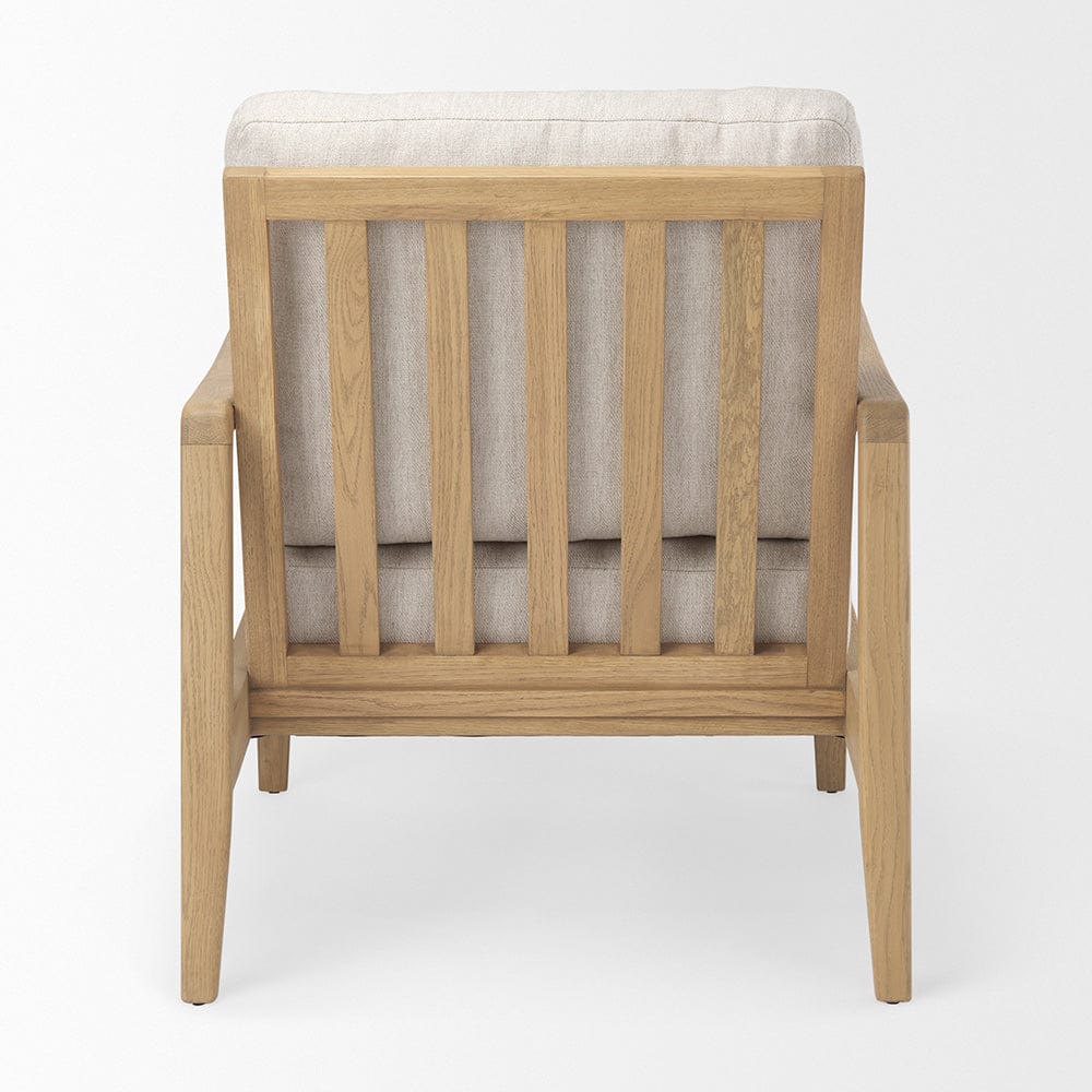 Mercana - Raeleigh 28.0L x 34.1W x 34.4H Cream Fabric W/Light Brown Wood Accent Chair - 69990 view 4