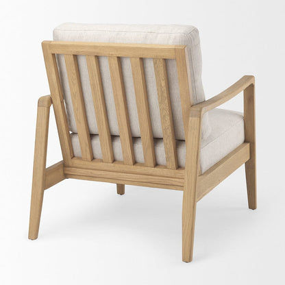 Mercana - Raeleigh 28.0L x 34.1W x 34.4H Cream Fabric W/Light Brown Wood Accent Chair - 69990 view 5