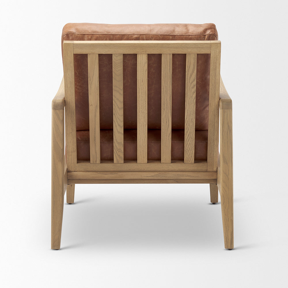 Mercana - Raeleigh Tan Faux Leather Accent Chair - 69988 view 4