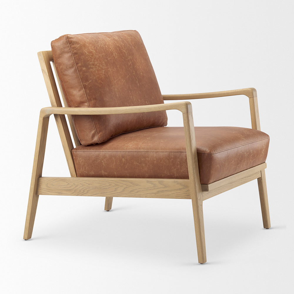 Mercana - Raeleigh Tan Faux Leather Accent Chair - 69988 view 6