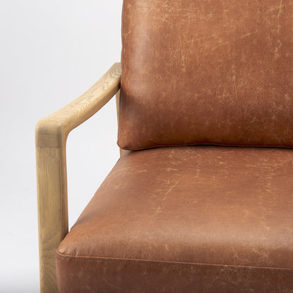 Mercana - Raeleigh Tan Faux Leather Accent Chair - 69988 view 8