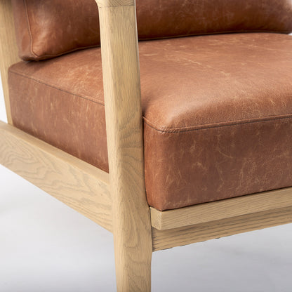 Mercana - Raeleigh Tan Faux Leather Accent Chair - 69988 view 9