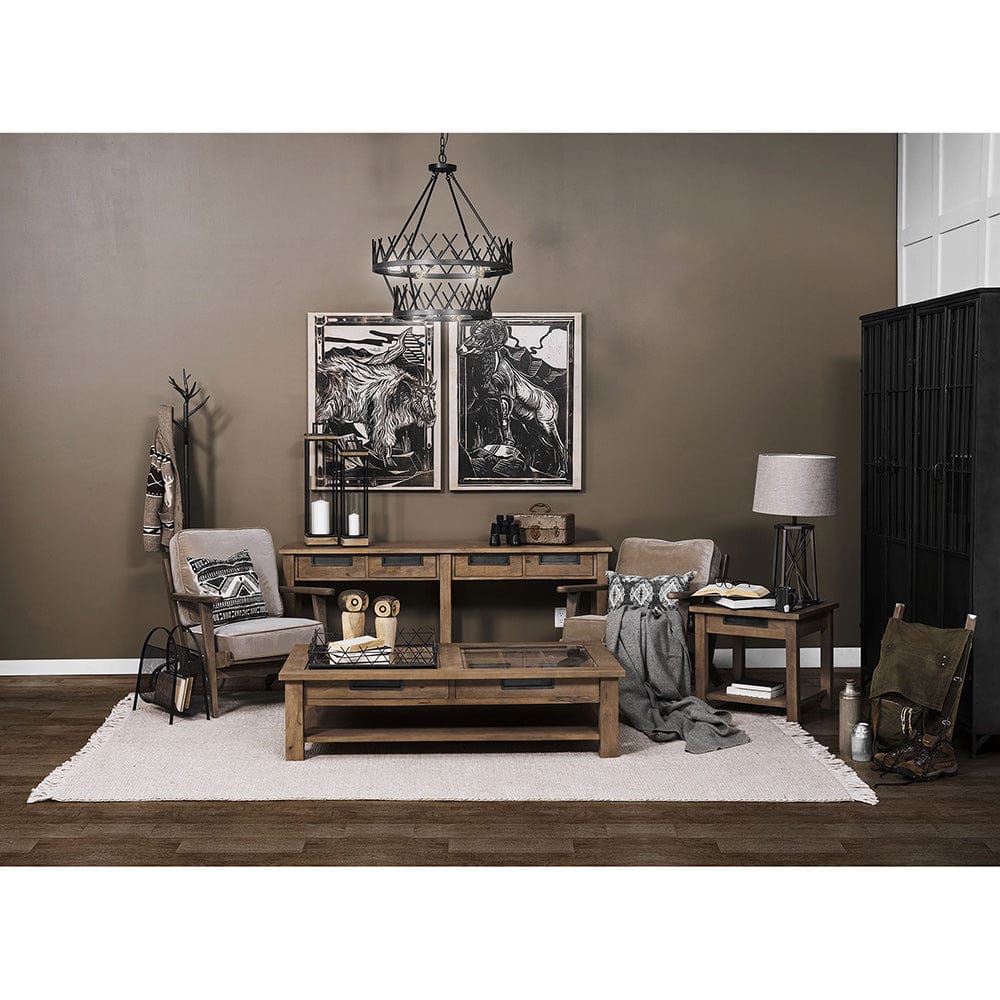 Mercana - Raen 28.5"H Gray Metal Octagonal Base w/Beige Shade Table Lamp - 68111 view 4