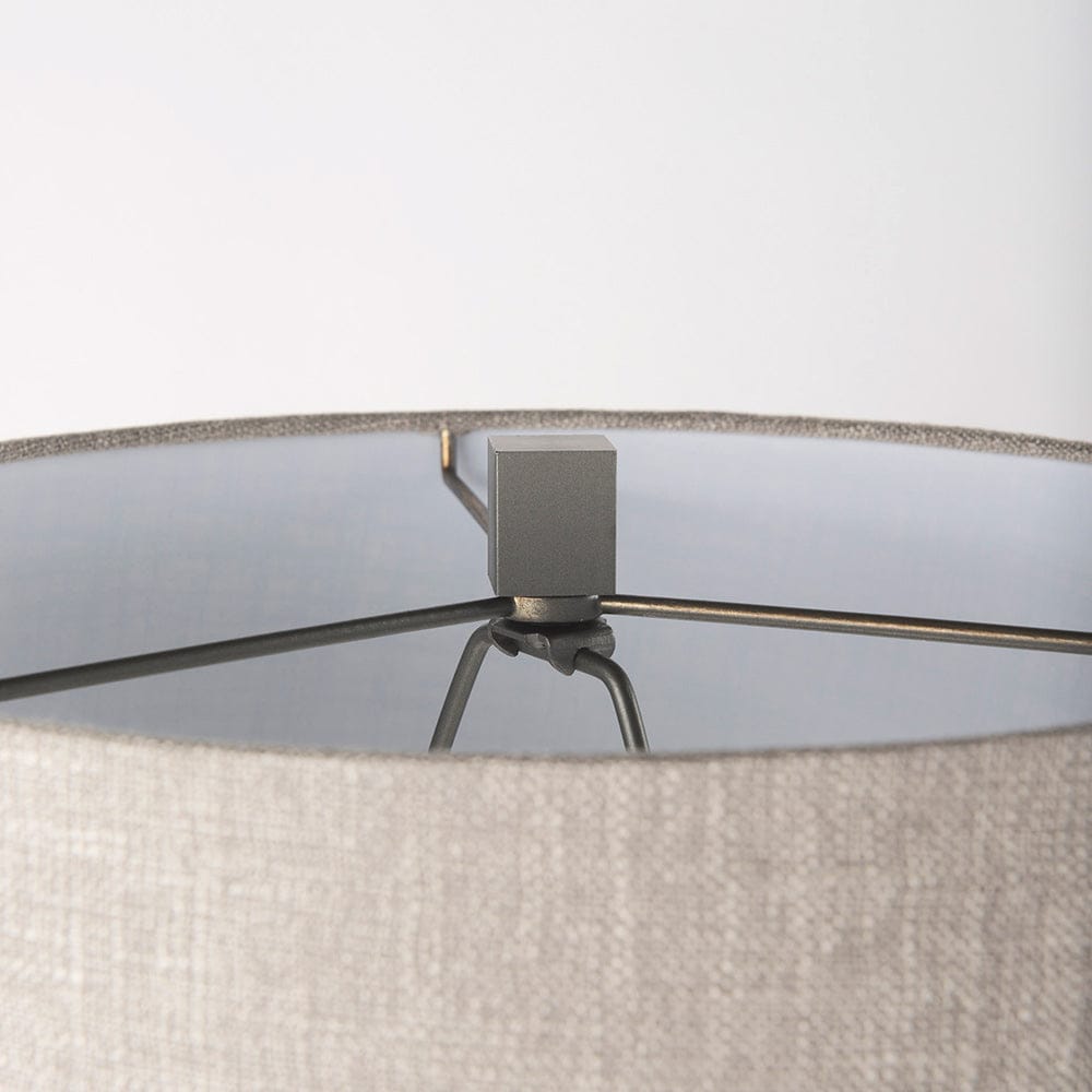 Mercana - Raen 28.5"H Gray Metal Octagonal Base w/Beige Shade Table Lamp - 68111 view 6