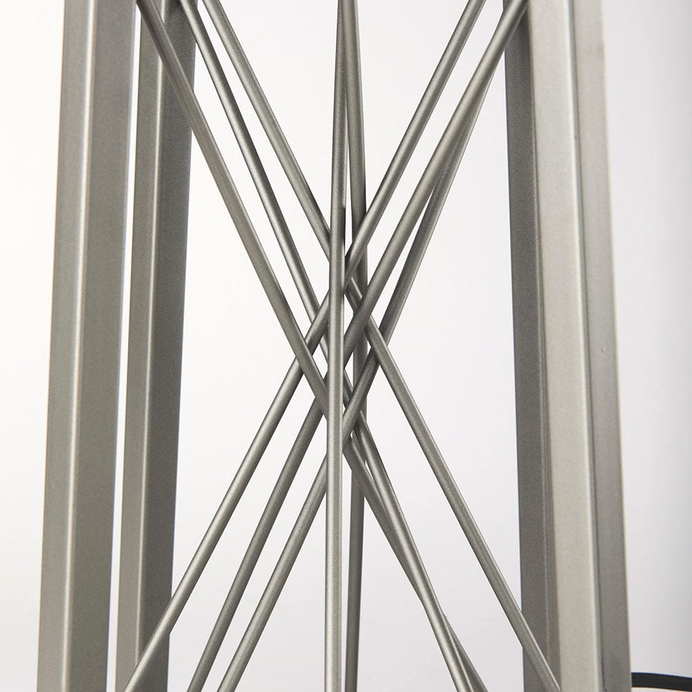 Mercana - Raen 28.5"H Gray Metal Octagonal Base w/Beige Shade Table Lamp - 68111 view 8