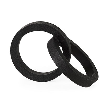 Mercana - Rafiki Two Blackened Hammered Finish Metal Conjoined Circles - 69164 view 1