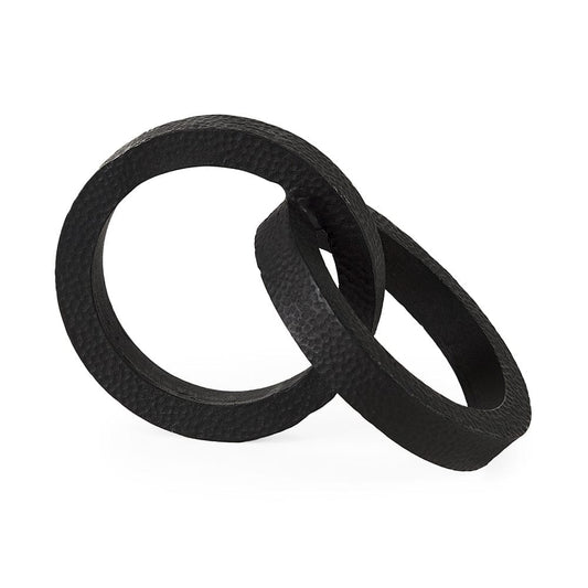 Mercana - Rafiki Two Blackened Hammered Finish Metal Conjoined Circles - 69164 view 1