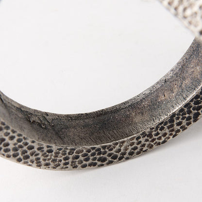 Mercana - Rafiki Two Blackened Silver Hammered Finish Metal Conjoined Circles - 69163_CLOSEOUT view 9