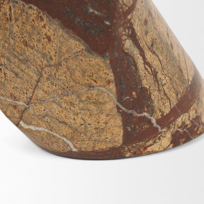 Mercana - Rahima Brown Forest Marble Angled Bookends - 70701 view 8