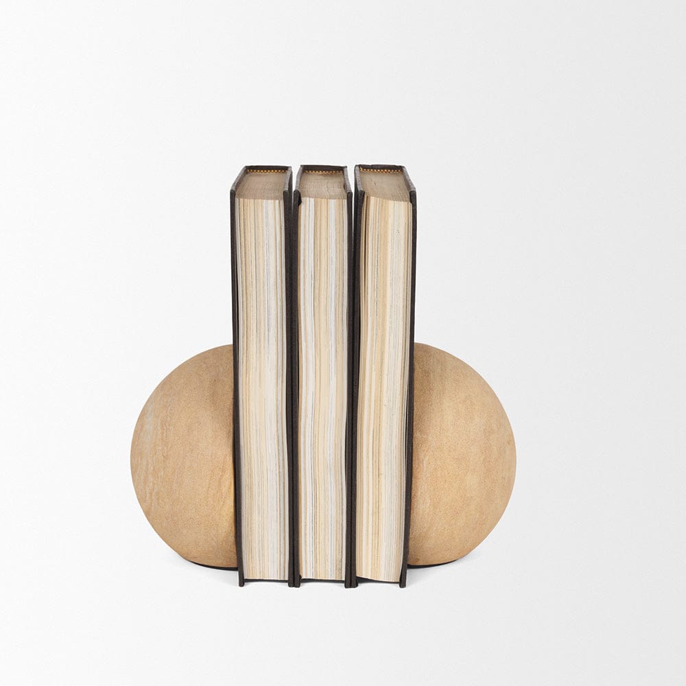Mercana - Rahmi Sandstone Orb Bookends - 70700 view 2