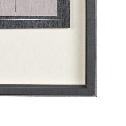 Mercana - Rain of Feather Warm Gray by Mercana Studio Hand Embellished Framed Art Print Matted under Glass - 14748 view 3