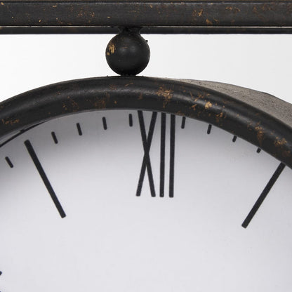 Mercana - Raisa Black w/ Gold Antiquing Metal Table Clock - 70690 view 7