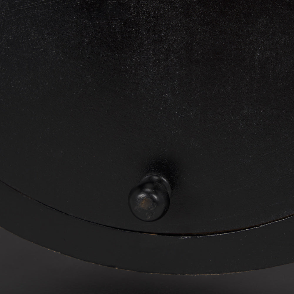 Mercana - Raja Matte Black Metal w/ Wood Table Clock - 70692 view 11