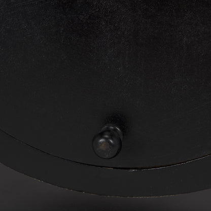 Mercana - Raja Matte Black Metal w/ Wood Table Clock - 70692 view 11