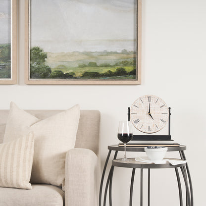 Mercana - Raja Matte Black Metal w/ Wood Table Clock - 70692 view 13