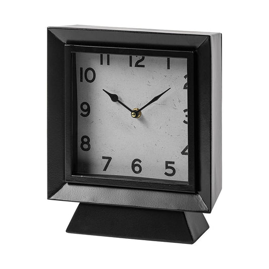 Mercana - Ralph I Black Metal Square Table Clock - 68736 view 1
