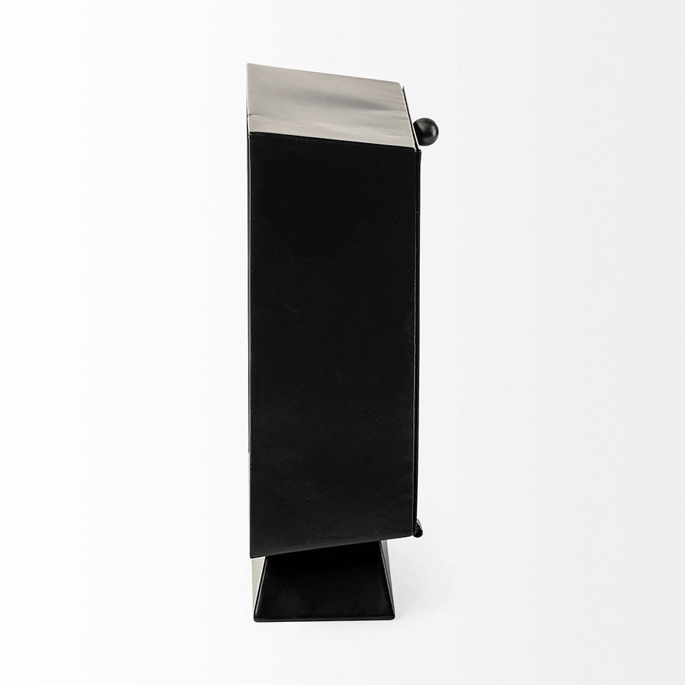 Mercana - Ralph I Black Metal Square Table Clock - 68736 view 4