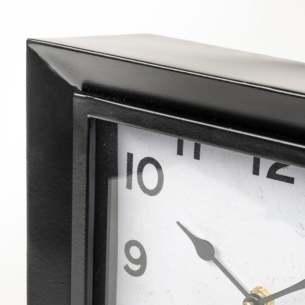 Mercana - Ralph I Black Metal Square Table Clock - 68736 view 7