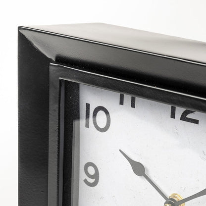 Mercana - Ralph I Black Metal Square Table Clock - 68736 view 7