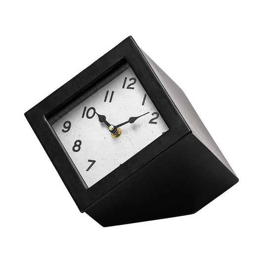 Mercana - Ralph II Black Metal Cube Table Clock - 68737 view 1