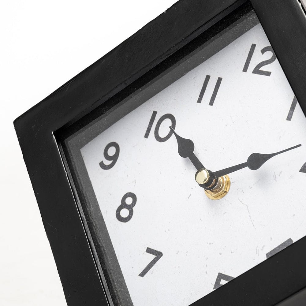 Mercana - Ralph II Black Metal Cube Table Clock - 68737 view 10