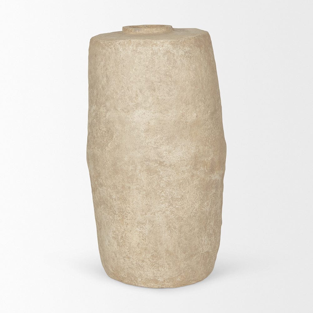 Mercana - Rama Large Beige Paper Mache Floor Vase - 70201 view 2