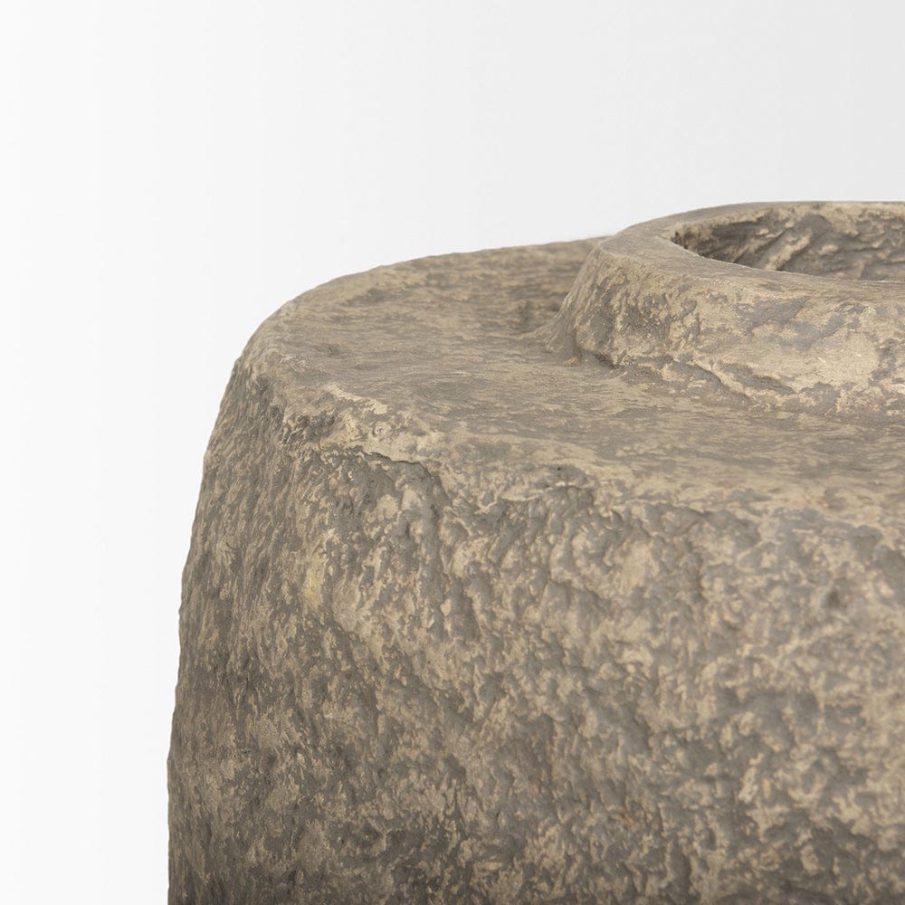 Mercana - Rama Large Gray Paper Mache Floor Vase - 70203_CLOSEOUT view 4