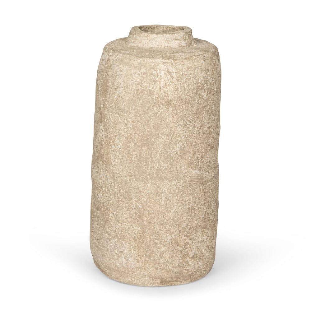 Mercana - Rama Small Beige Paper Mache Floor Vase - 70200 view 1