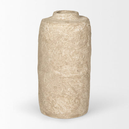 Mercana - Rama Small Beige Paper Mache Floor Vase - 70200 view 2