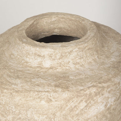 Mercana - Rama Small Beige Paper Mache Floor Vase - 70200 view 3