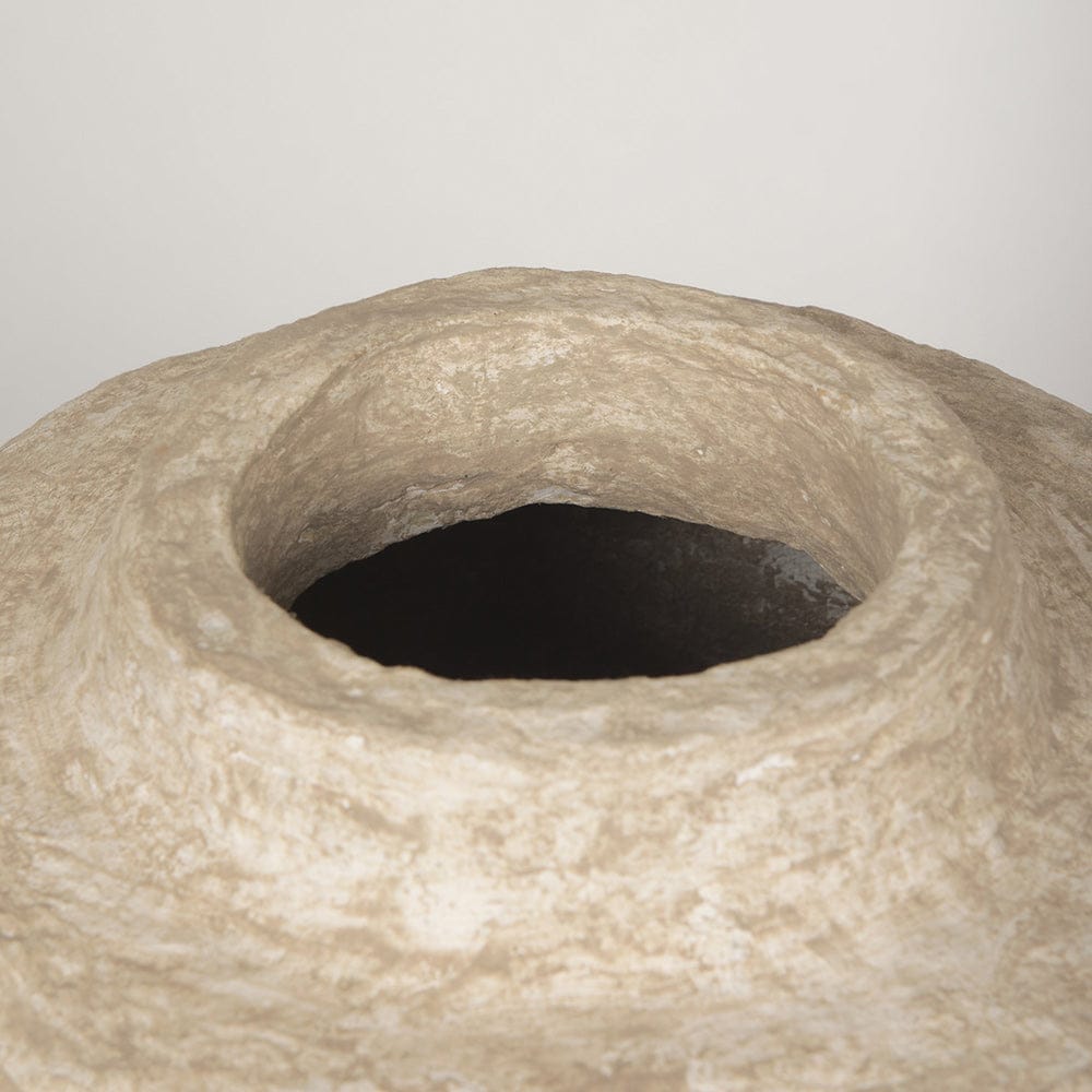 Mercana - Rama Small Beige Paper Mache Floor Vase - 70200 view 4