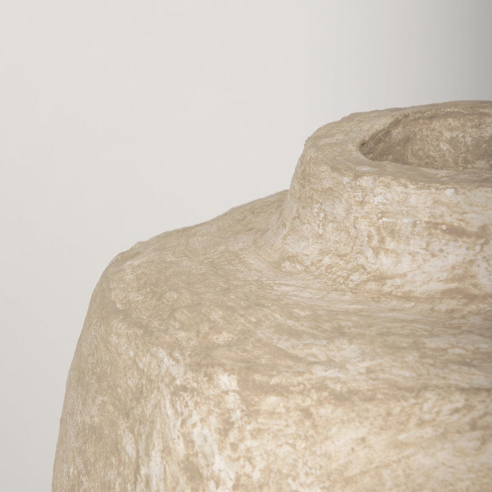 Mercana - Rama Small Beige Paper Mache Floor Vase - 70200 view 5