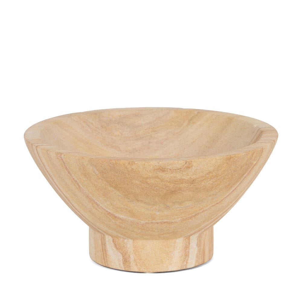 Mercana - Ramira Beige Sandstone Decorative Pedestal Bowl - 70704 view 1