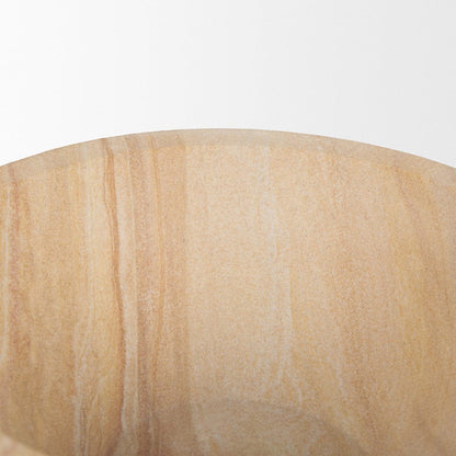 Mercana - Ramira Beige Sandstone Decorative Pedestal Bowl - 70704 view 3